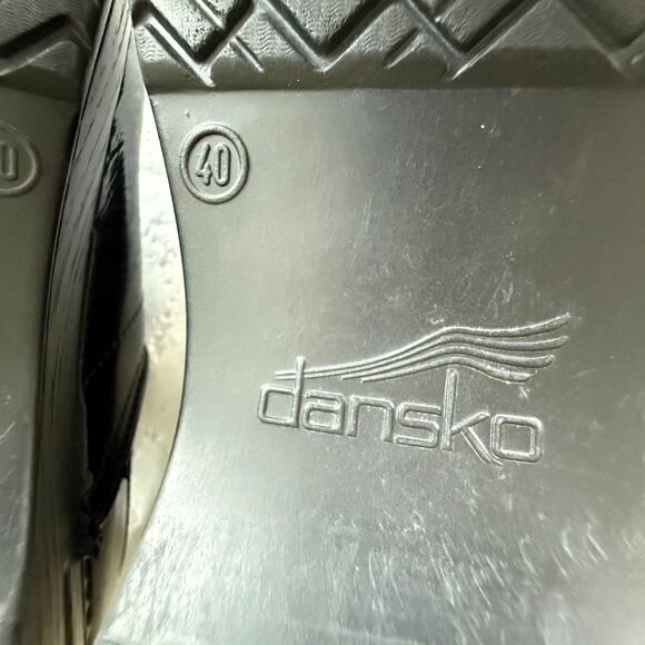 Size 40 - Dansko Patent Clogs Nursing Slip-On Comfort Striped Shoes Medical - Picture 8 of 10